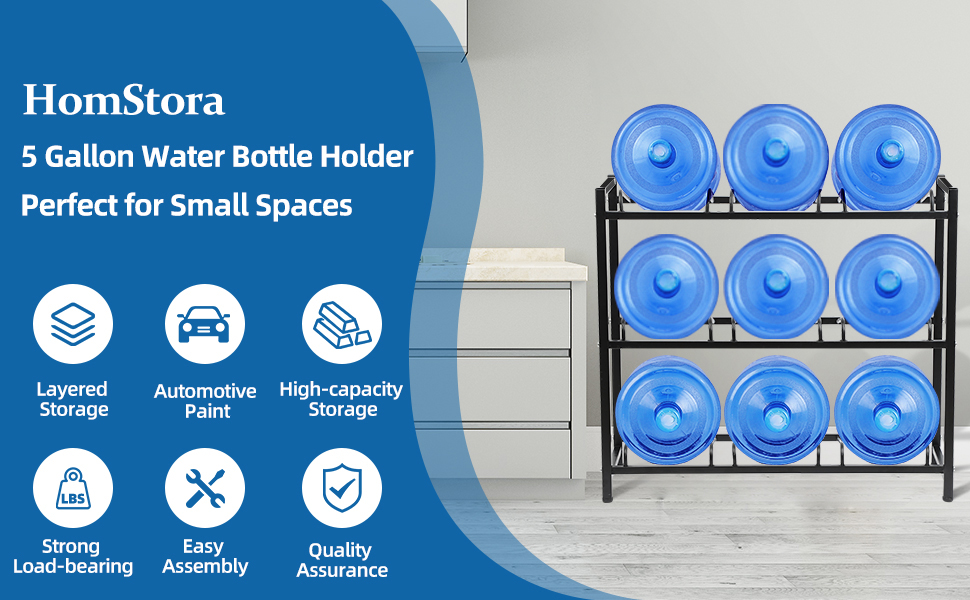 Gallon Water Jug Holder for 9 Bottles