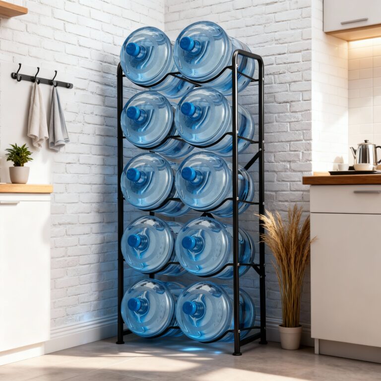 HomStora Water Jug Rack: Peace of Mind for American Family Emergency Water Storage