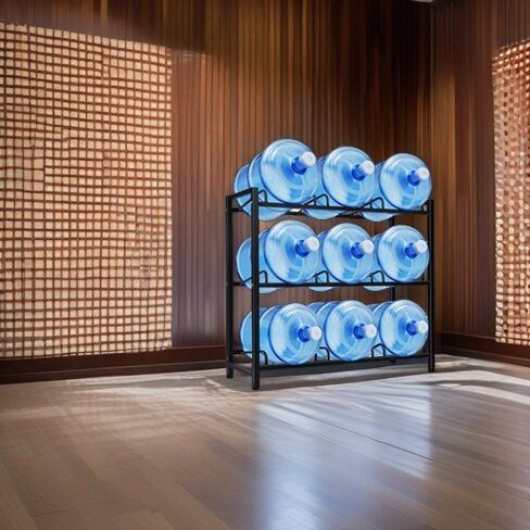 3-tier water bottle storage rack