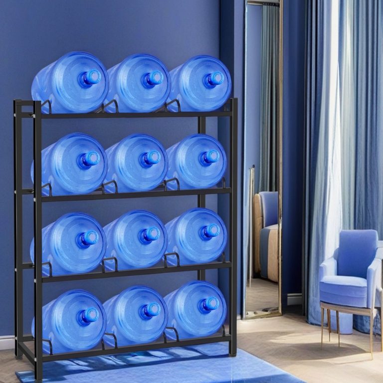 HomStora 5-Gallon Water Storage Rack: Fix Your Cluttered Basement