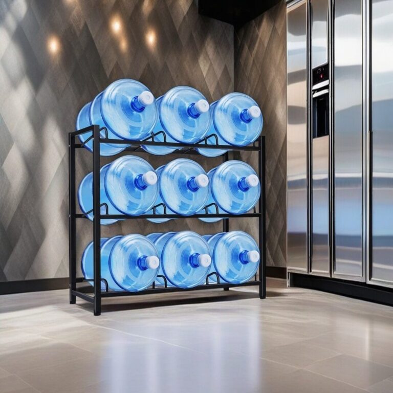 HomStora 5-Gallon Water Bottle Rack: Safety-Focused Design for American Families