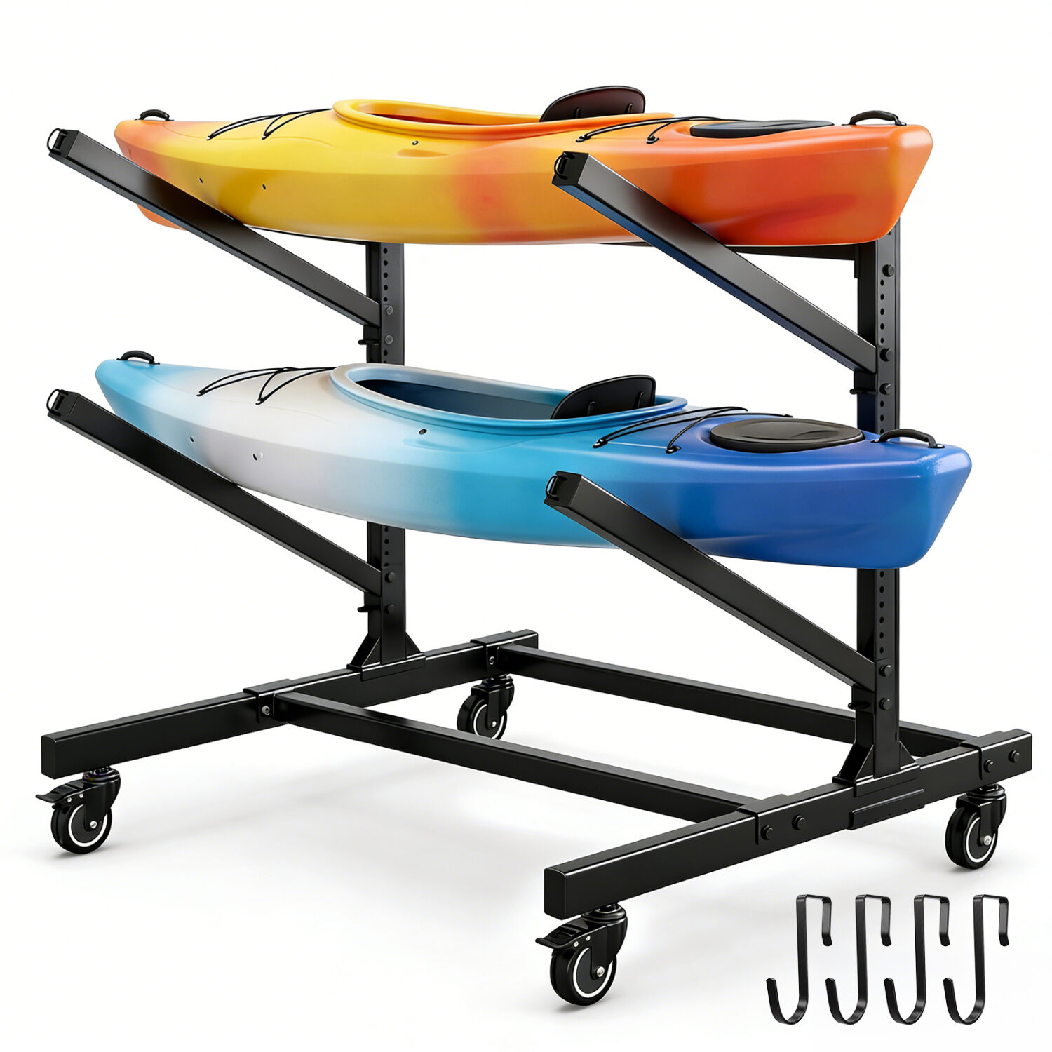 Kayak Storage Rack with Wheels