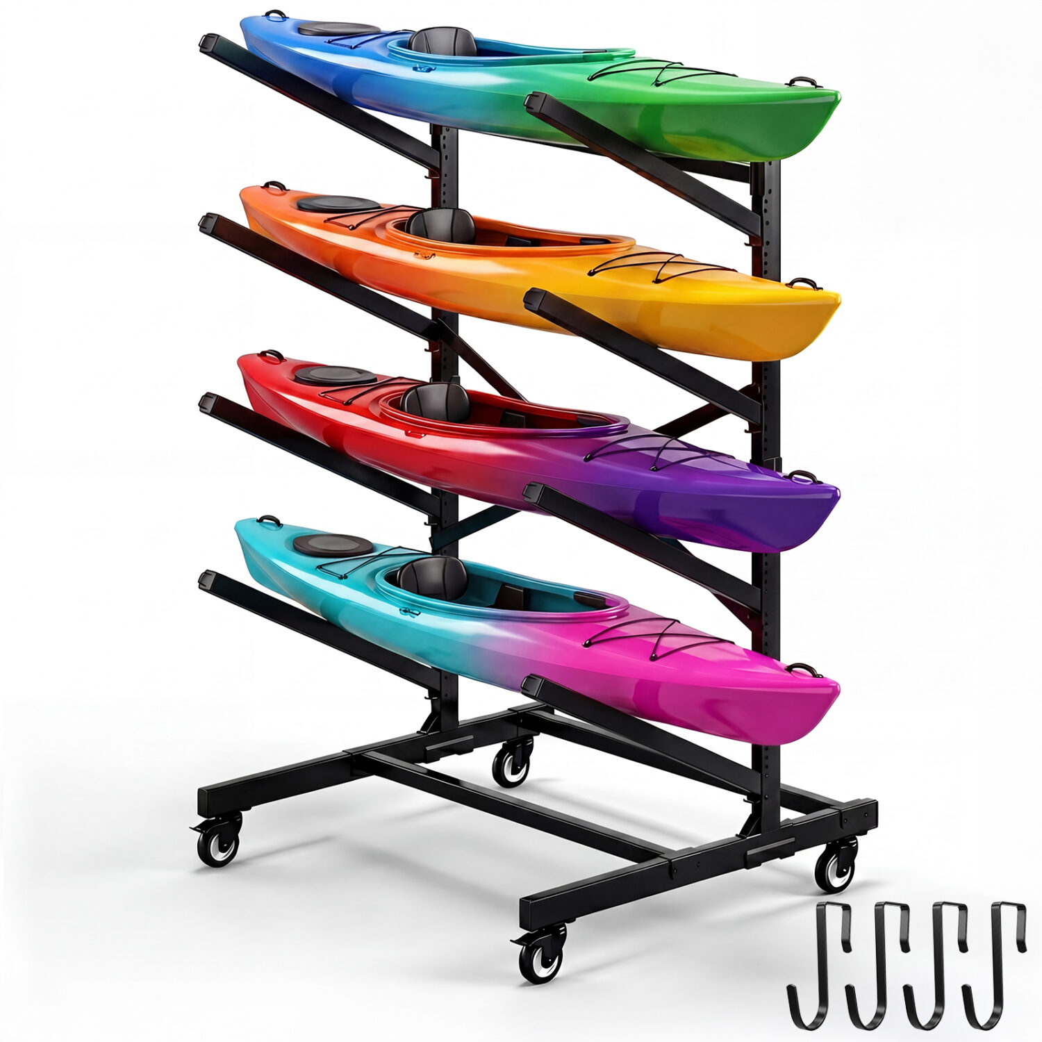 Kayak Storage Rack with Wheels