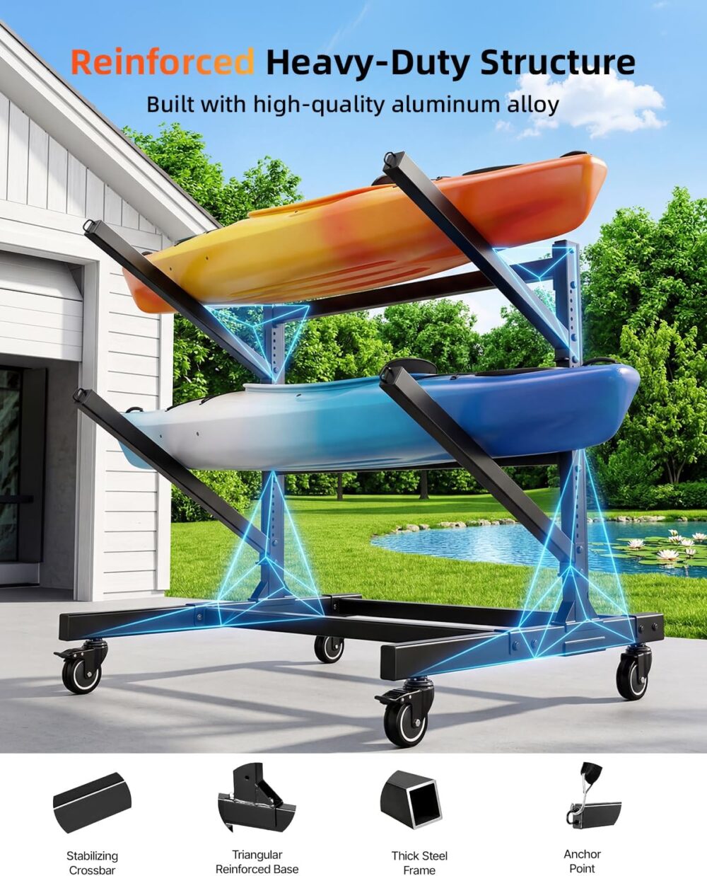 kayak rack for multiple kayak