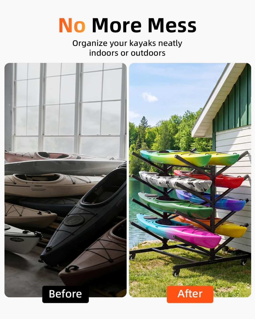 double sided kayak rack