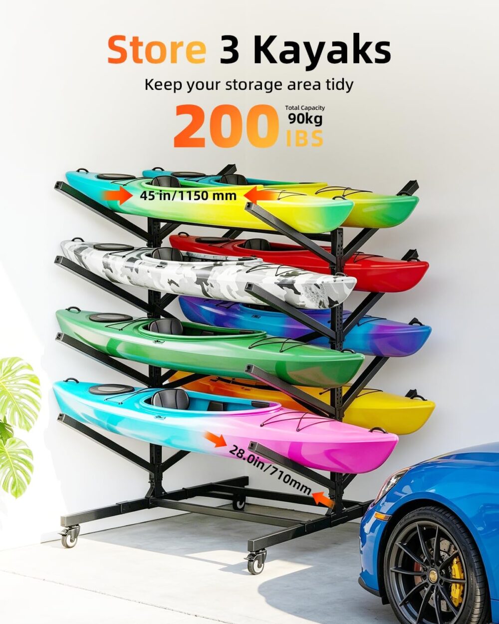 kayak storage rack freestanding